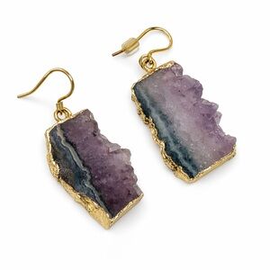Amethyst
Golden Stone Drop Earrings